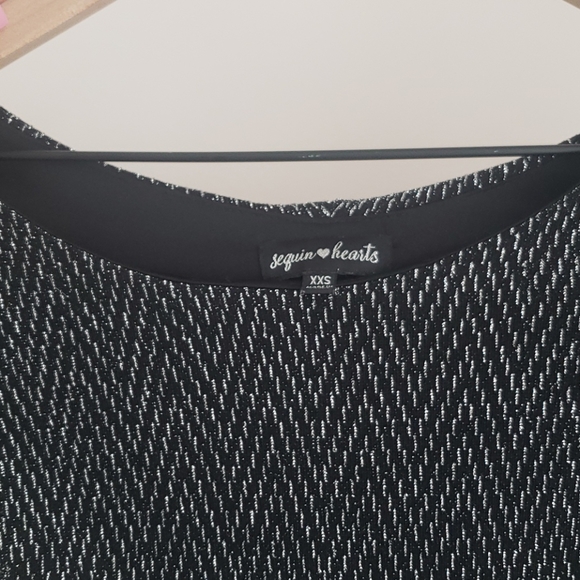 SALE 🤍 XXS 🖤 Black Sparkly / Glitter Dress - Picture 4 of 4